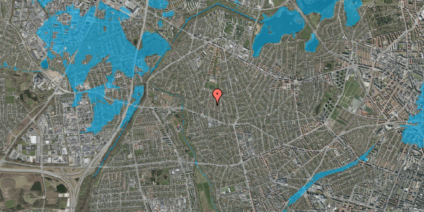 Oversvømmelsesrisiko fra vandløb på Boeslundevej 37, 2700 Brønshøj