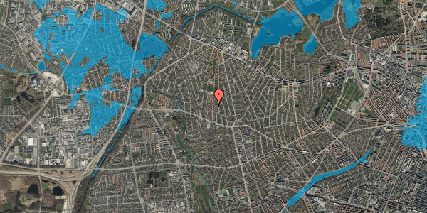 Oversvømmelsesrisiko fra vandløb på Boeslundevej 50, 2700 Brønshøj