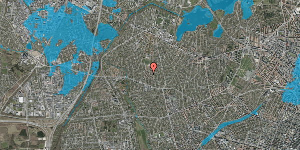 Oversvømmelsesrisiko fra vandløb på Boeslundevej 52, 2700 Brønshøj