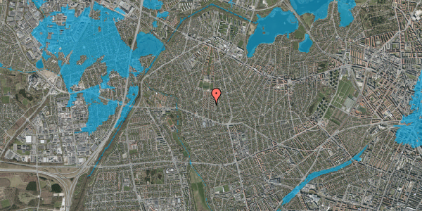 Oversvømmelsesrisiko fra vandløb på Boeslundevej 68, 2700 Brønshøj