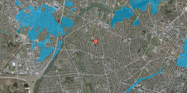 Oversvømmelsesrisiko fra vandløb på Boeslundevej 93, 2700 Brønshøj