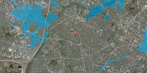 Oversvømmelsesrisiko fra vandløb på Boeslundevej 98, 2700 Brønshøj