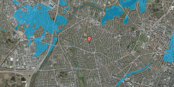 Oversvømmelsesrisiko fra vandløb på Boeslundevej 112, 2700 Brønshøj