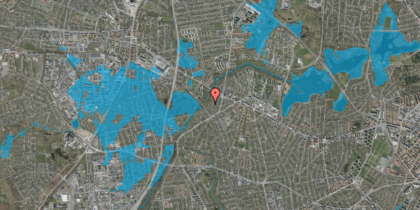 Oversvømmelsesrisiko fra vandløb på Bogenæsvej 15, 2700 Brønshøj