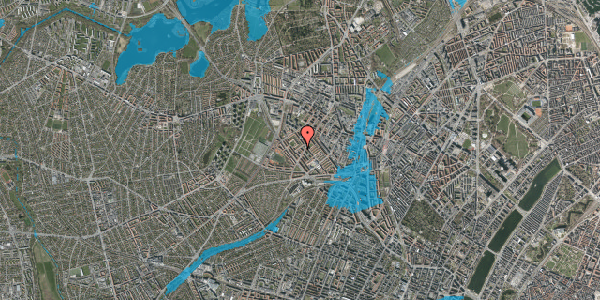 Oversvømmelsesrisiko fra vandløb på Bogfinkevej 6, st. tv, 2400 København NV