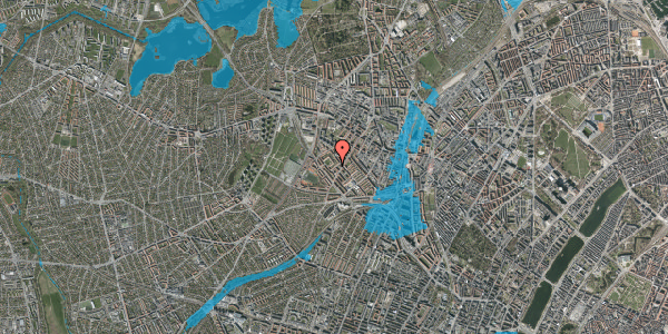 Oversvømmelsesrisiko fra vandløb på Bogfinkevej 11, 1. tv, 2400 København NV