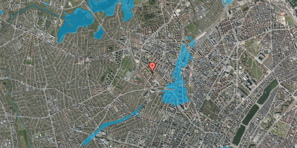 Oversvømmelsesrisiko fra vandløb på Bogfinkevej 11, 2. th, 2400 København NV