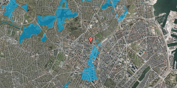 Oversvømmelsesrisiko fra vandløb på Bogtrykkervej 2, 3. th, 2400 København NV