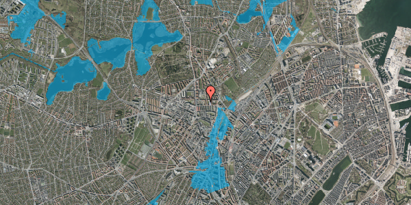 Oversvømmelsesrisiko fra vandløb på Bogtrykkervej 9, 3. th, 2400 København NV