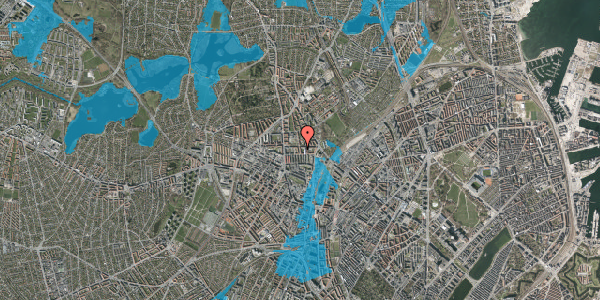 Oversvømmelsesrisiko fra vandløb på Bogtrykkervej 10, st. tv, 2400 København NV