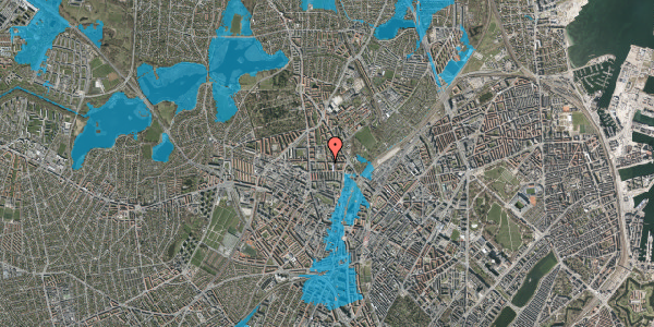 Oversvømmelsesrisiko fra vandløb på Bogtrykkervej 16, st. th, 2400 København NV