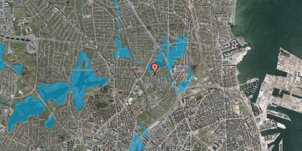 Oversvømmelsesrisiko fra vandløb på Bolandsvej 3, st. tv, 2100 København Ø