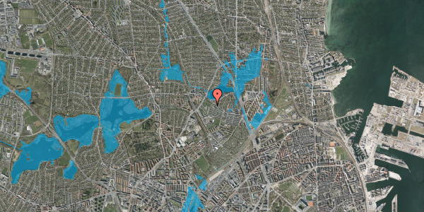Oversvømmelsesrisiko fra vandløb på Bolandsvej 5, st. tv, 2100 København Ø