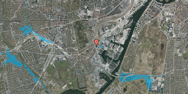 Oversvømmelsesrisiko fra vandløb på Borgbjergsvej 4, st. tv, 2450 København SV