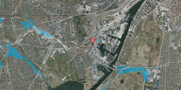 Oversvømmelsesrisiko fra vandløb på Borgbjergsvej 23, 4. th, 2450 København SV