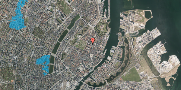 Oversvømmelsesrisiko fra vandløb på Borgergade 19, 4. tv, 1300 København K