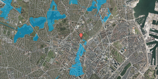 Oversvømmelsesrisiko fra vandløb på Borgskrivervej 3, 2. tv, 2400 København NV