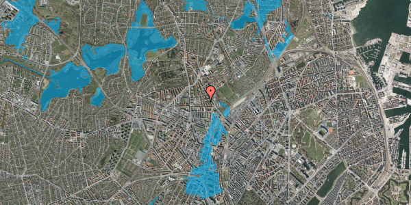 Oversvømmelsesrisiko fra vandløb på Borgskrivervej 11, 1. tv, 2400 København NV
