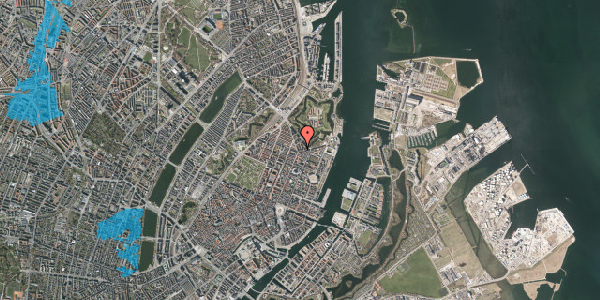 Oversvømmelsesrisiko fra vandløb på Bornholmsgade 1, 1. tv, 1266 København K
