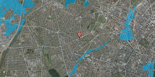Oversvømmelsesrisiko fra vandløb på Borrebyvej 2A, 2700 Brønshøj