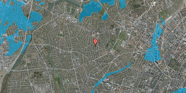 Oversvømmelsesrisiko fra vandløb på Borrebyvej 58, 2700 Brønshøj