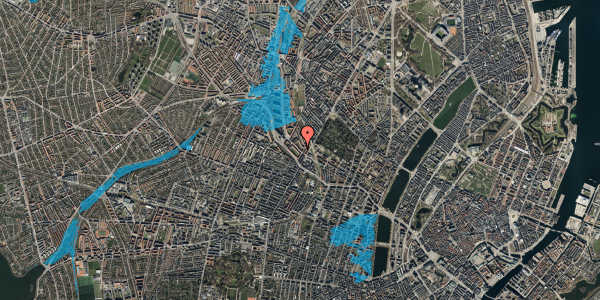 Oversvømmelsesrisiko fra vandløb på Borups Allé 10, 4. tv, 2200 København N
