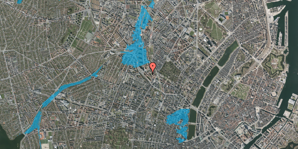 Oversvømmelsesrisiko fra vandløb på Borups Allé 18, 2. tv, 2200 København N