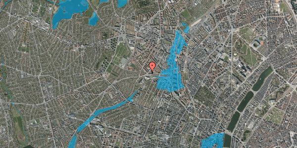 Oversvømmelsesrisiko fra vandløb på Borups Allé 176, 2. th, 2400 København NV