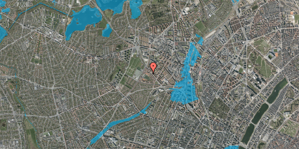 Oversvømmelsesrisiko fra vandløb på Borups Allé 231C, st. th, 2400 København NV