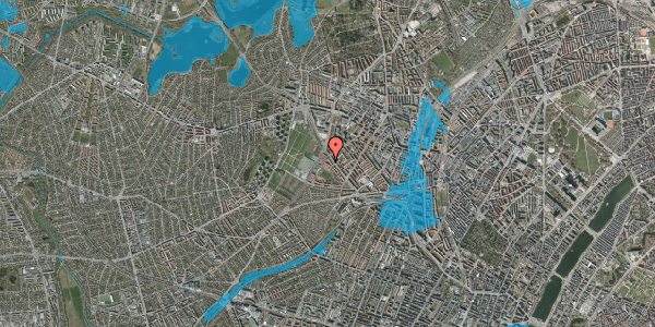 Oversvømmelsesrisiko fra vandløb på Borups Allé 235E, st. tv, 2400 København NV