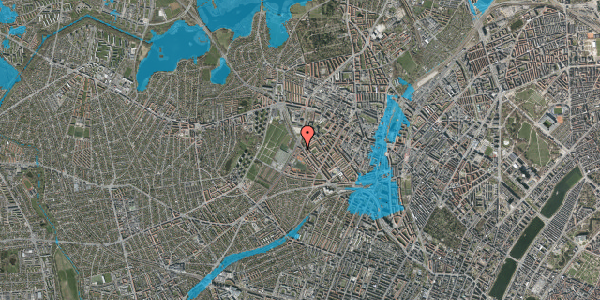 Oversvømmelsesrisiko fra vandløb på Borups Allé 251A, st. tv, 2400 København NV
