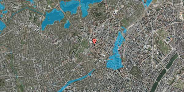 Oversvømmelsesrisiko fra vandløb på Borups Allé 252, st. th, 2400 København NV