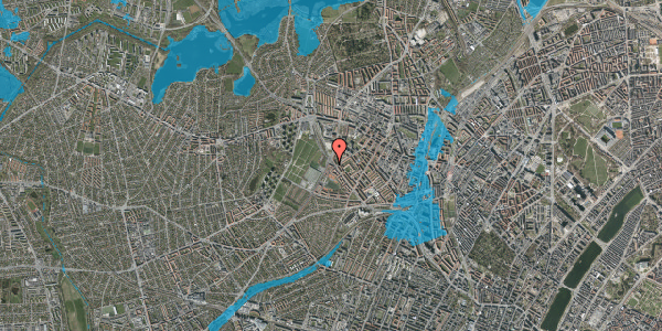 Oversvømmelsesrisiko fra vandløb på Borups Allé 257, st. tv, 2400 København NV