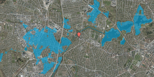 Oversvømmelsesrisiko fra vandløb på Boserupvej 8, 2700 Brønshøj