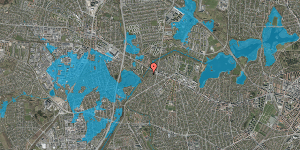 Oversvømmelsesrisiko fra vandløb på Boserupvej 13, 2700 Brønshøj