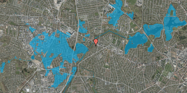 Oversvømmelsesrisiko fra vandløb på Boserupvej 15, 2700 Brønshøj