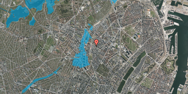 Oversvømmelsesrisiko fra vandløb på Bragesgade 14, 2. th, 2200 København N