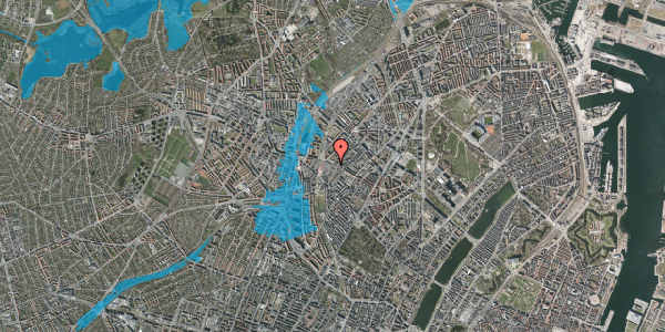 Oversvømmelsesrisiko fra vandløb på Bragesgade 18, 3. tv, 2200 København N