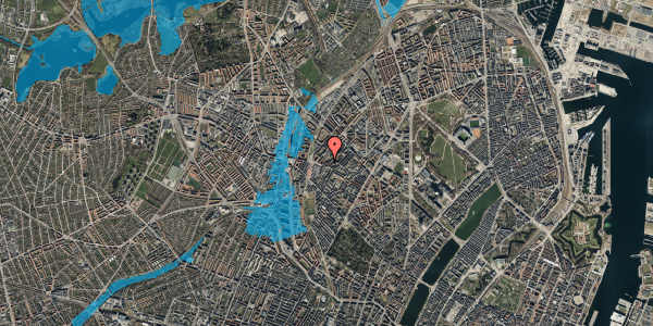 Oversvømmelsesrisiko fra vandløb på Bragesgade 26B, 1. th, 2200 København N
