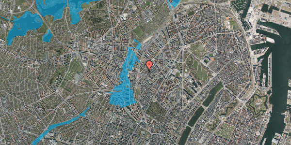 Oversvømmelsesrisiko fra vandløb på Bragesgade 26C, 2. th, 2200 København N