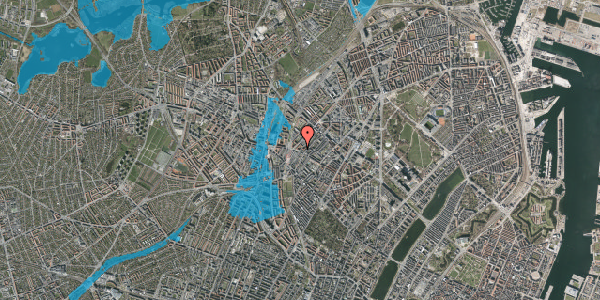 Oversvømmelsesrisiko fra vandløb på Bragesgade 31, 4. tv, 2200 København N