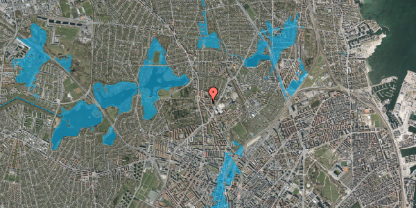Oversvømmelsesrisiko fra vandløb på C.J. Brandts Vej 12, 1. th, 2400 København NV