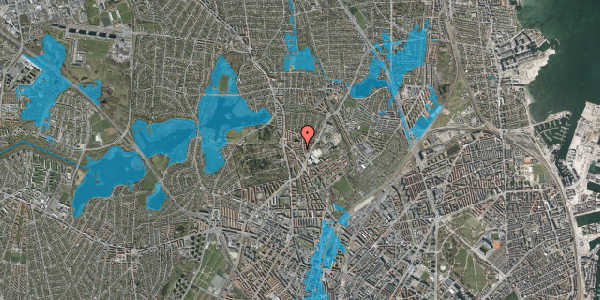 Oversvømmelsesrisiko fra vandløb på C.J. Brandts Vej 14, 2. tv, 2400 København NV