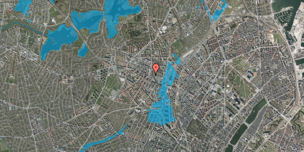 Oversvømmelsesrisiko fra vandløb på Brofogedvej 14, 3. th, 2400 København NV