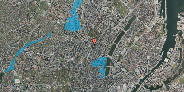 Oversvømmelsesrisiko fra vandløb på Brohusgade 13, 3. th, 2200 København N
