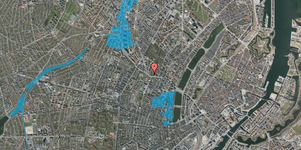 Oversvømmelsesrisiko fra vandløb på Brohusgade 18, 3. th, 2200 København N