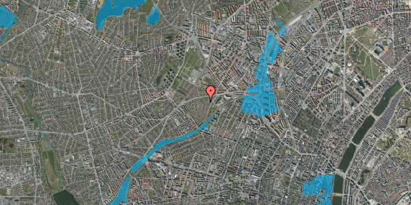 Oversvømmelsesrisiko fra vandløb på Brombærvej 12, 2400 København NV