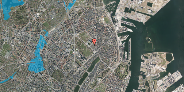Oversvømmelsesrisiko fra vandløb på Brumleby 208, 1. th, 2100 København Ø