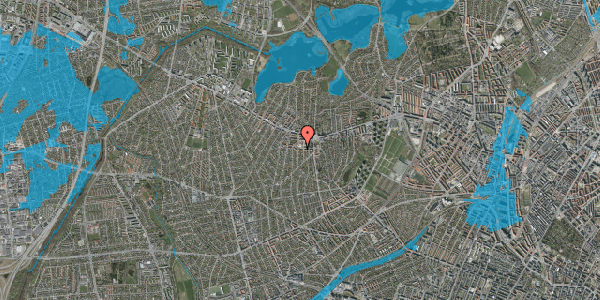 Oversvømmelsesrisiko fra vandløb på Brønshøjgårdvej 21, 1. th, 2700 Brønshøj