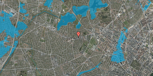 Oversvømmelsesrisiko fra vandløb på Brønshøjholms Allé 1, 2. th, 2700 Brønshøj